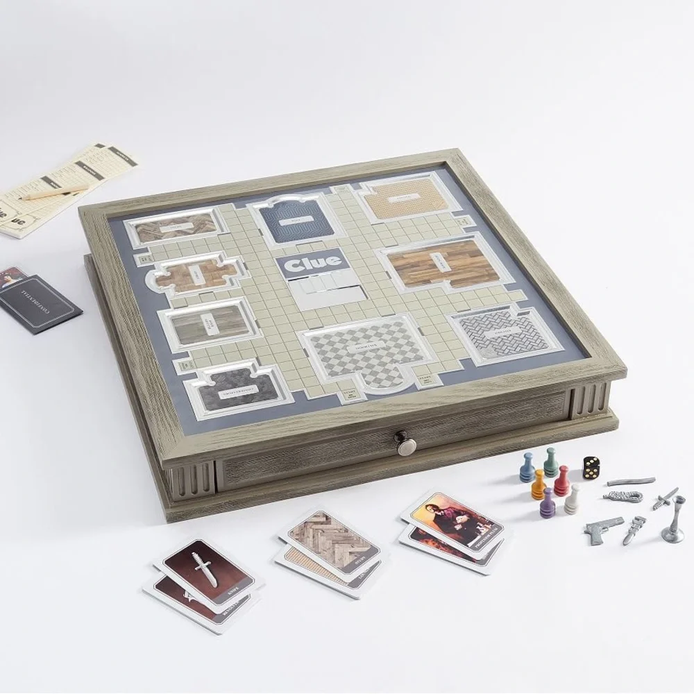Pottery Barn Wooden Clue Board Game - Luxury/ Deluxe Edition, NWT